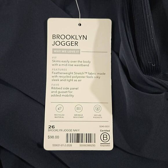 NWT Athleta Brooklyn Jogger Blue Womens Size 26 - Picture 6 of 11
